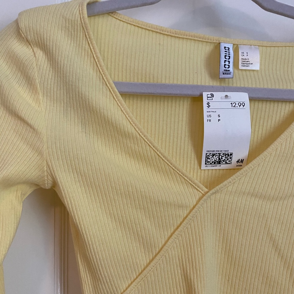 Yellow Ribbed Top - Picture 2 of 3